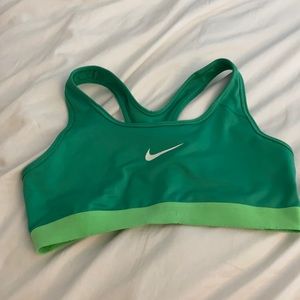Green Nike sports bra